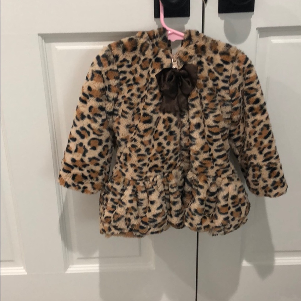 Leopard flared coat